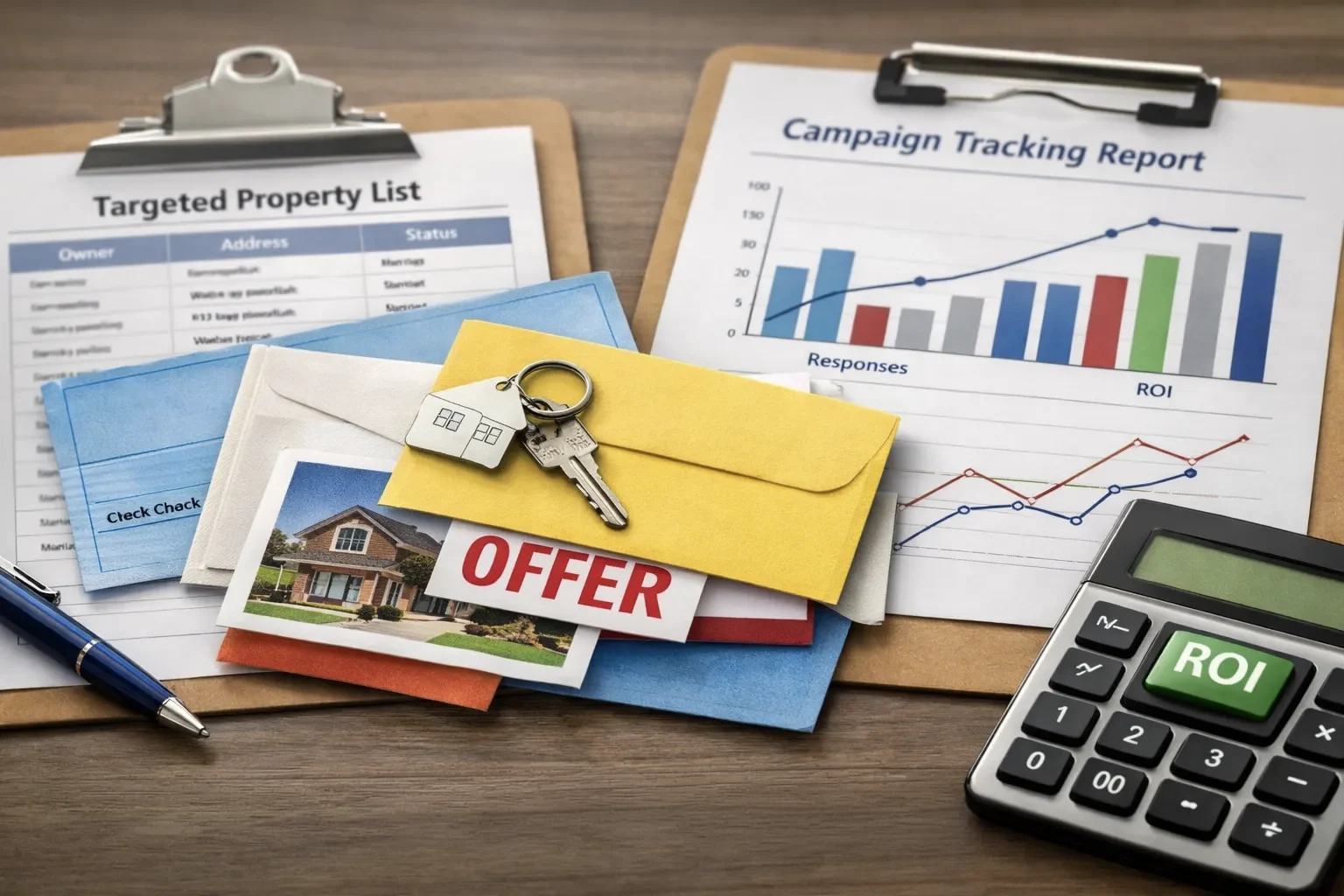 Real estate direct mail marketing campaigns planned by investors with targeted lists, proven mail formats, and tracking for measurable ROI